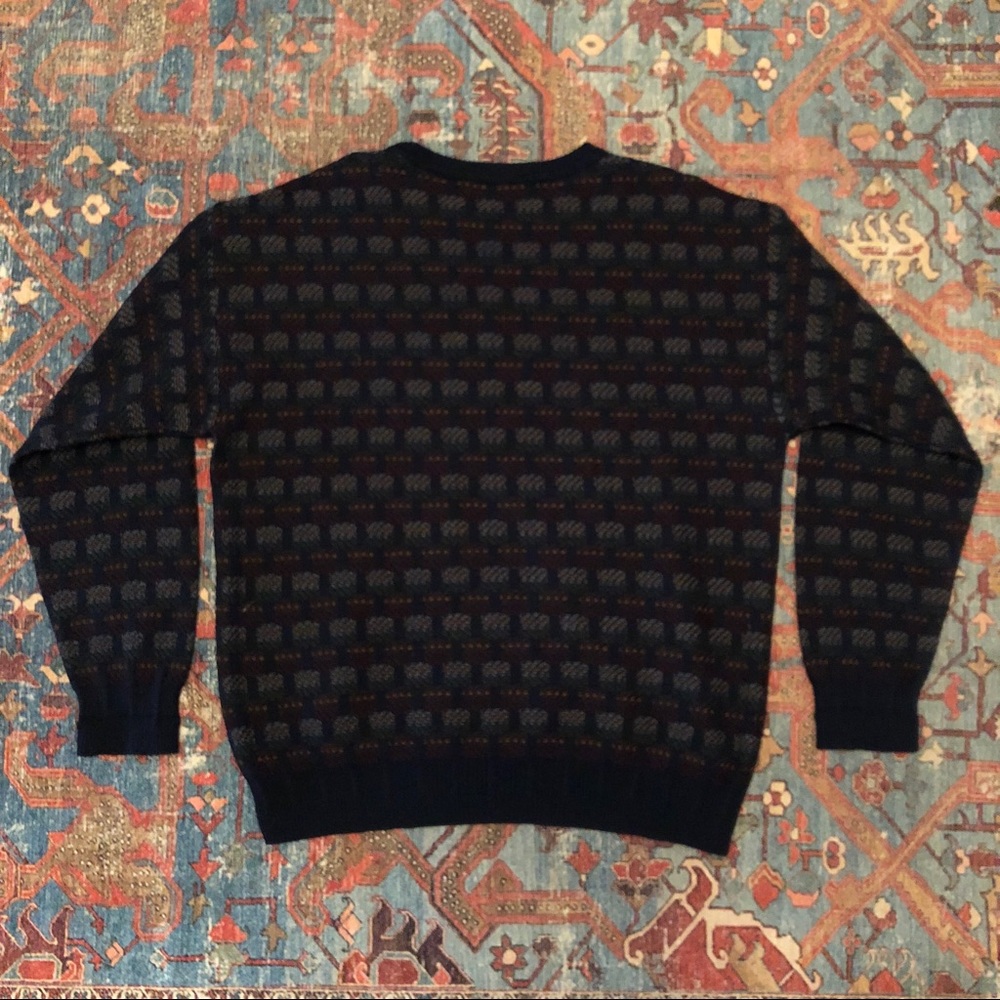 Navy Patterned Sweater - Picture 2 of 2